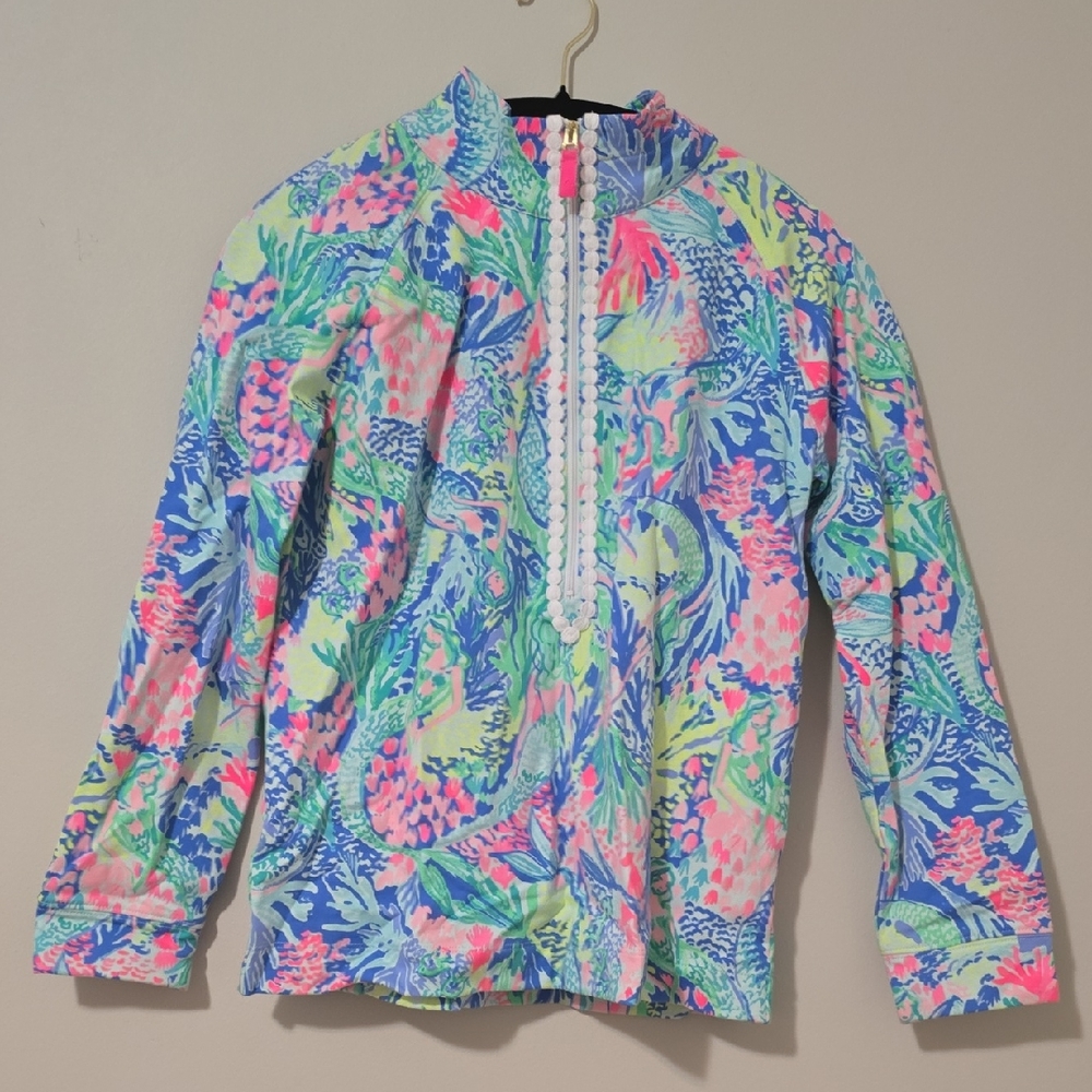 Lilly Pulitzer Mermaids Cove Skipper Popover Girls XL (12-14)